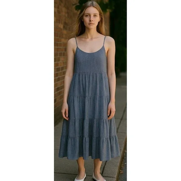 knee length dresses for ladies 100% Linen Cinderella's Dress– The Cottagecore main image 1